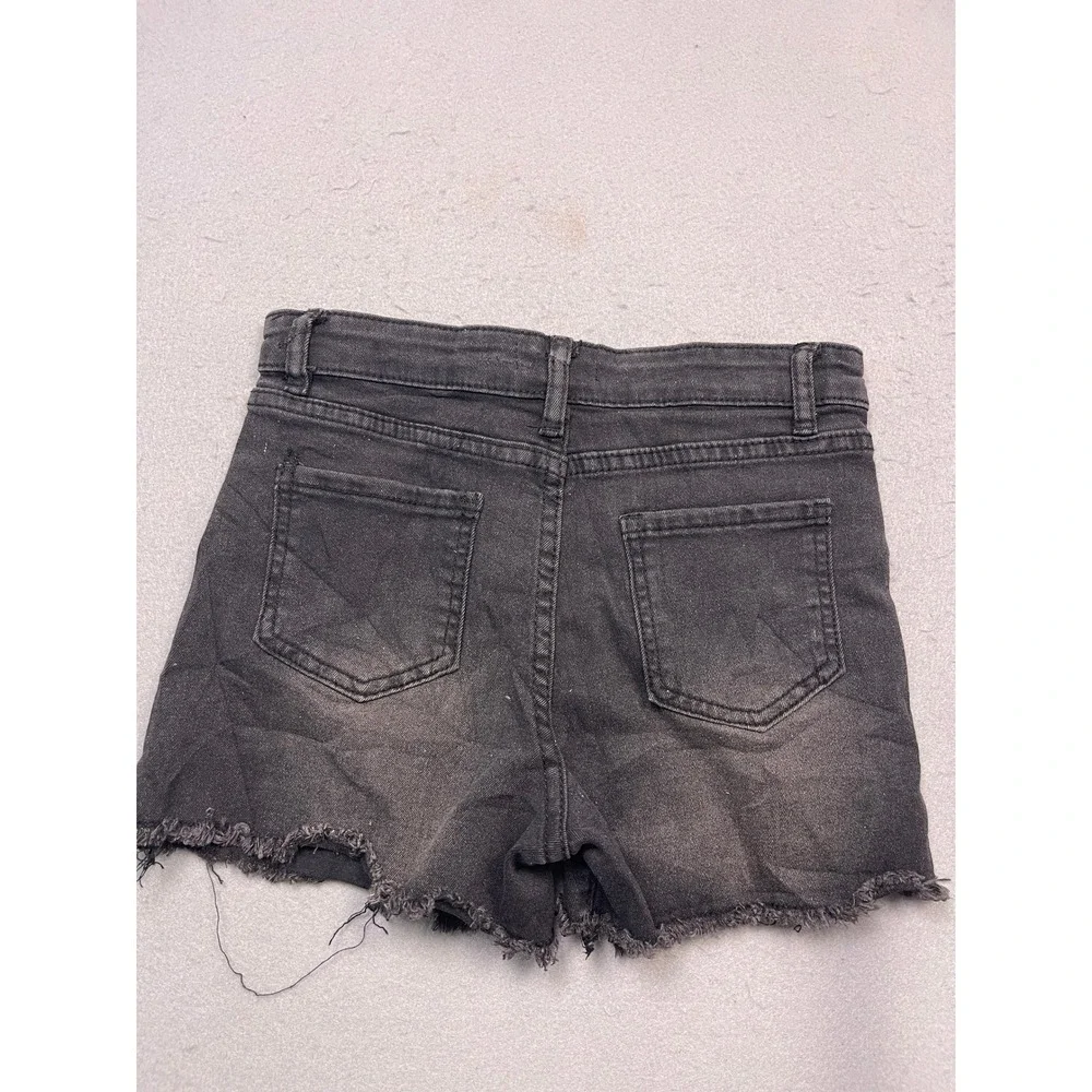 Emma & Elsa Denim Shorts Cotton Polyester Spandex Black 10/12(M) Girls